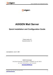 AXIGEN Mail Server Quick Installation and Configuration Guide