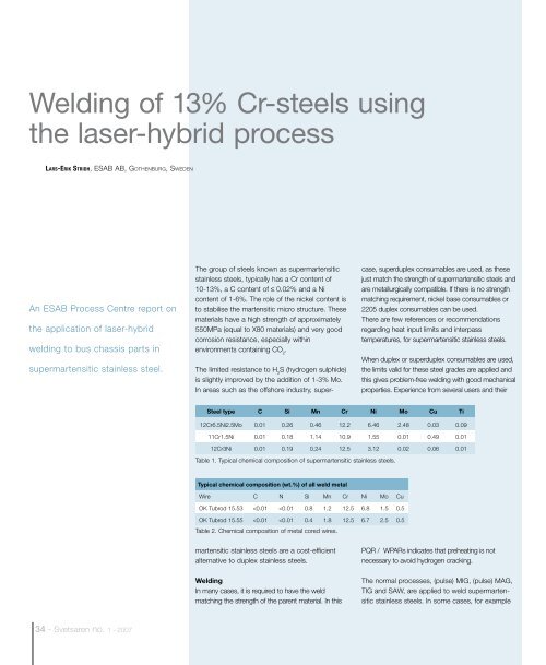 Svetsaren 1/2007 - Esab