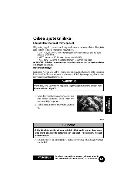 Lataa pdf-tiedosto - Arctic Cat