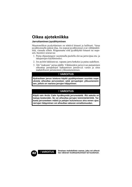 Lataa pdf-tiedosto - Arctic Cat