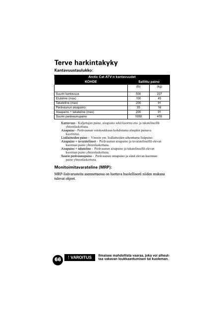 Lataa pdf-tiedosto - Arctic Cat