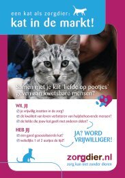 flyer 'Kat in de Markt' - Stichting ZorgDier Nederland