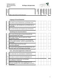 Fragebogen Lehrpersonen - Primarschule Berikon