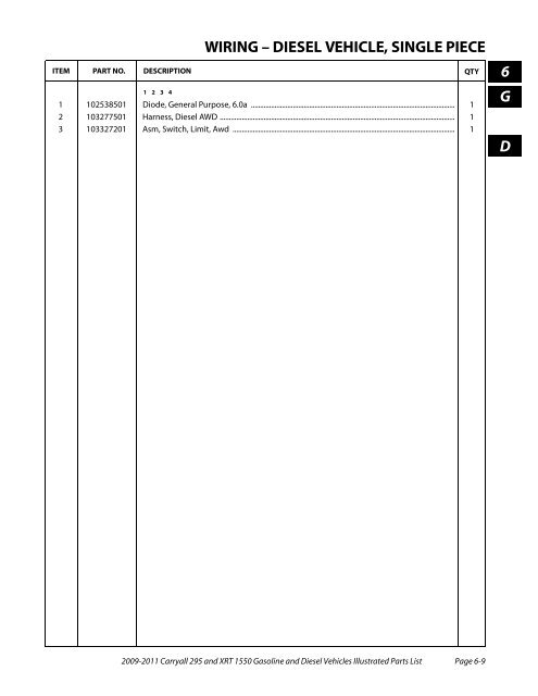 2009-2011 Carryall 295 / XRT 1550 - Mobilicab