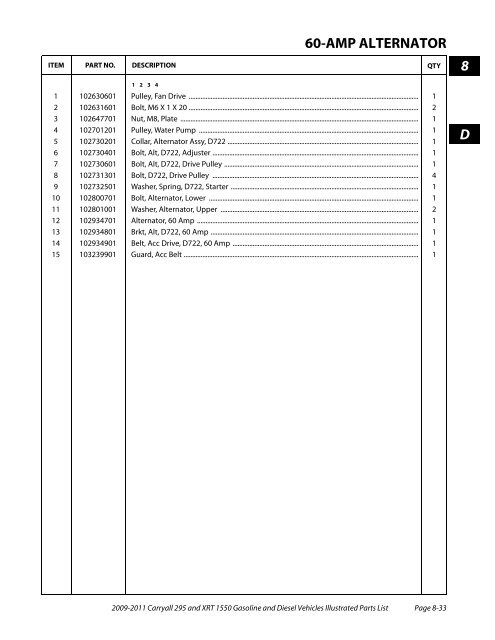 2009-2011 Carryall 295 / XRT 1550 - Mobilicab