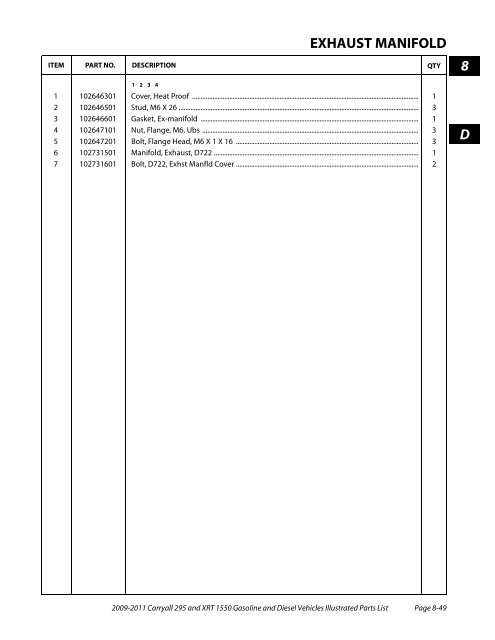 2009-2011 Carryall 295 / XRT 1550 - Mobilicab