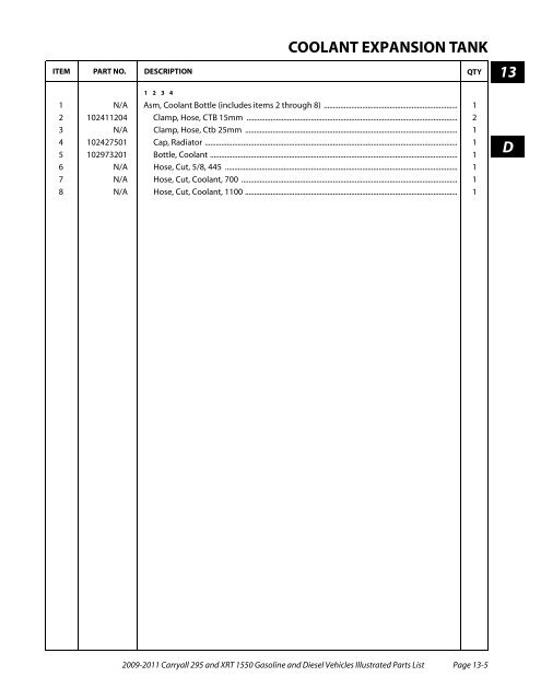 2009-2011 Carryall 295 / XRT 1550 - Mobilicab