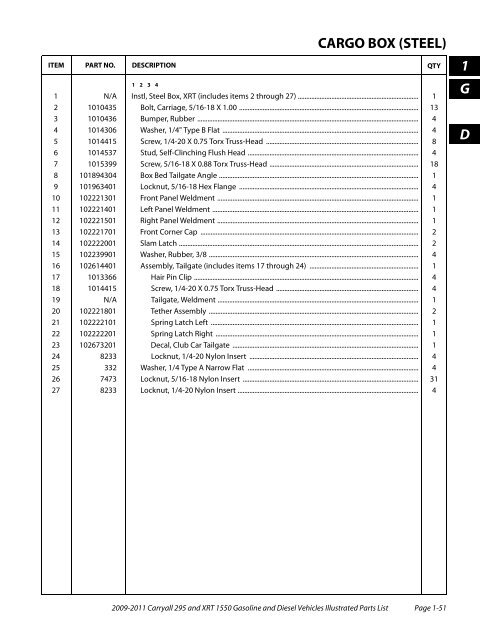 2009-2011 Carryall 295 / XRT 1550 - Mobilicab