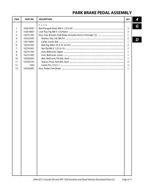 2009-2011 Carryall 295 / XRT 1550 - Mobilicab