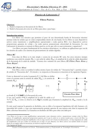 PrÃ¡ctico de Laboratorio NÂ° 5 Resonancia en un Circuito Serie RLC.