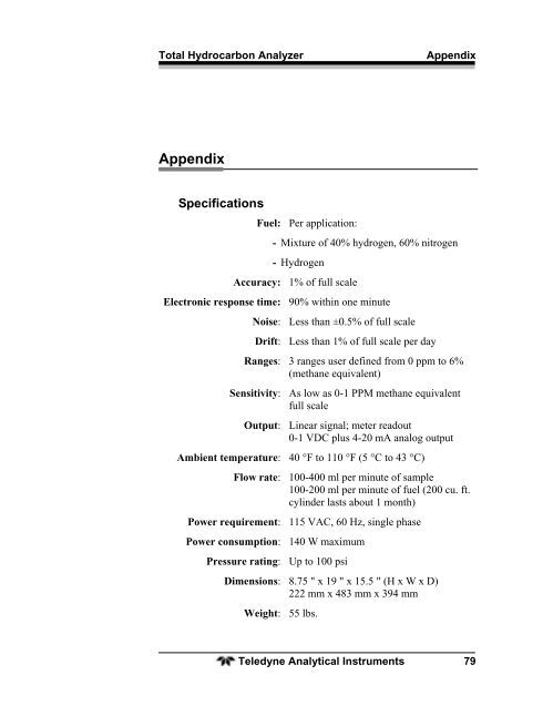 Appendix Model 40