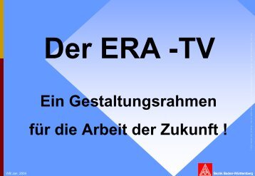 Foliensatz ERA-TV - IG Metall Baden-WÃ¼rttemberg