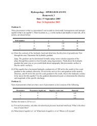 Hydrogeology - HWR/GEOS 431/531 Homework 3 Date: 17 ...