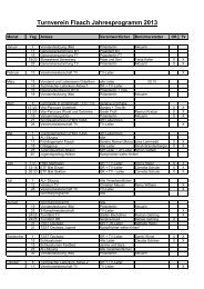 Turnverein Flaach Jahresprogramm 2013 - TV Flaach
