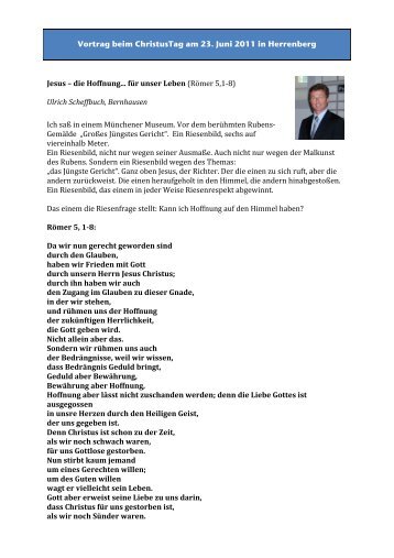 Ulrich Scheffbuch - Christustag