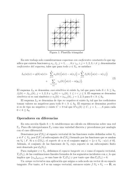 Cálculo vectorial discreto para esquemas en diferencias sobre ...