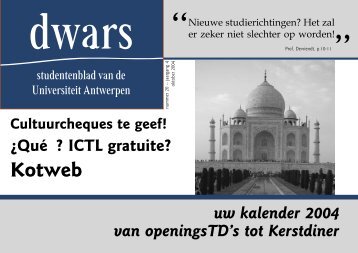 download PDF - Dwars - Universiteit Antwerpen