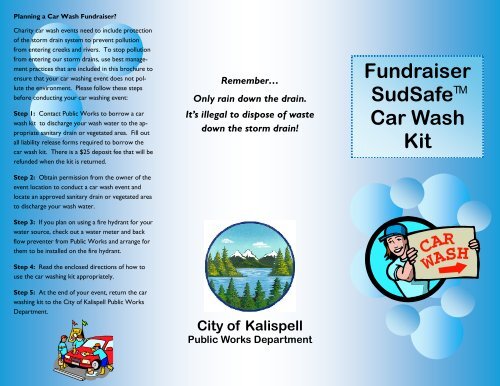 City Of Kalispell >> Fundraiser Car Wash Kit Brochure City Of Kalispell City Of Kalispell >> Fundraiser Car Wash Kit Brochure City Of Kalispell