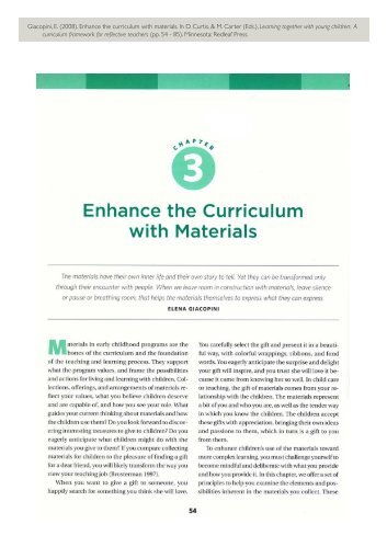 Giacopini, E. (2008). Enhance the curriculum with materials. In D ...