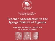 ANPPCAN Presentation on Teacher Absenteeism - Transparency ...