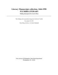 Literary Manuscripts collection, 1666-1990 FLP.RBD.LITERARY
