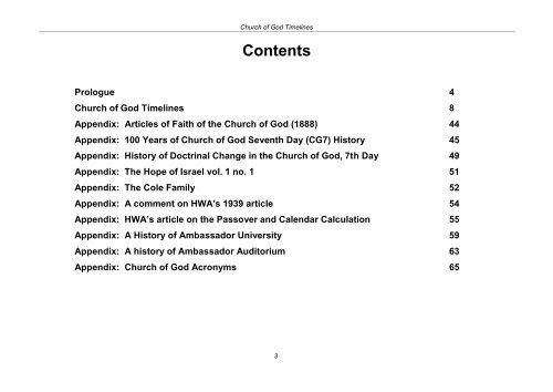 CHURCH OF GOD TIMELINES - Origin of Nations