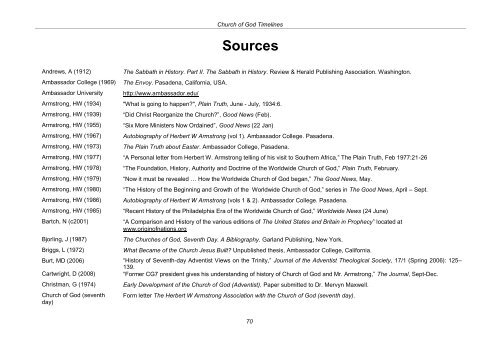 CHURCH OF GOD TIMELINES - Origin of Nations