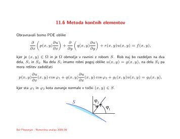 15. Metoda konÄnih elementov in reÅ¡evanje BDE in PDE v Matlabu