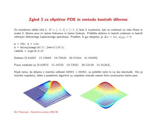 15. Metoda konÄnih elementov in reÅ¡evanje BDE in PDE v Matlabu