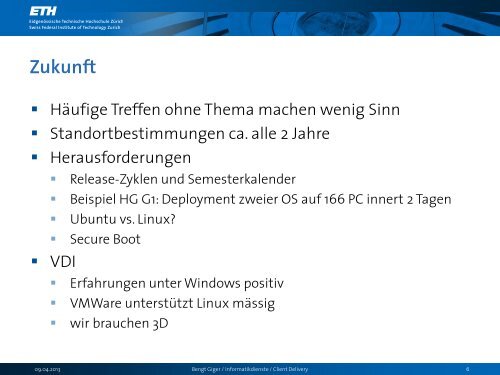 Bericht Fokussitzung Linux - ITEK