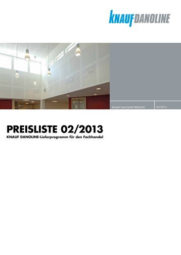 KNAUF Danoline Preisliste 02/2013 - Danogips