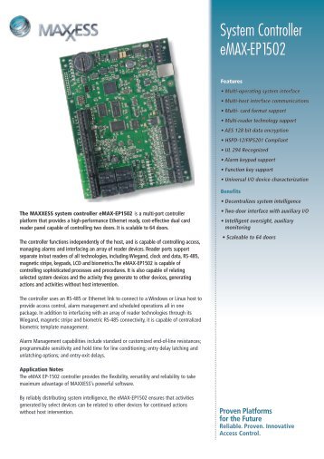 System Controller eMAX-EP1502 - MAXxess Systems Inc.