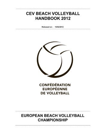 CEV Beach Volleyball Handbook 2012