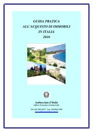 guida pratica all'acquisto di immobili in italia 2010 - Ambasciata d'Italia
