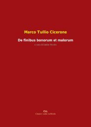 Marco Tullio Cicerone De finibus bonorum et malorum