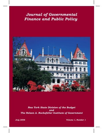 Journal of Governmental Finance and Public Policy - The Nelson A ...