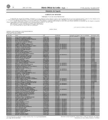 Portaria em PDF - MinistÃ©rio do Esporte