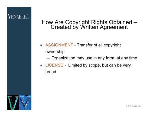 Legal Issues in Publishing â Copyright and Reprint ... - Venable LLP