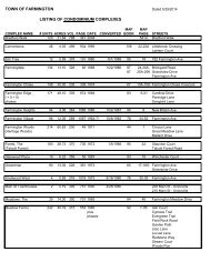 Condo Complexes - Town of Farmington