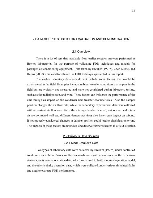 Fault Detection and Diagnostics for Rooftop Air Conditioners