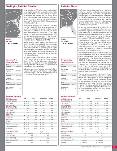 2012 Global Market report - NAI Global