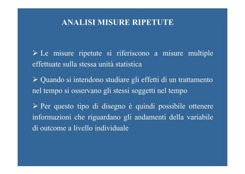 ANALISI MISURE RIPETUTE