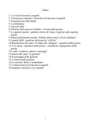 Indice 1. La vita di Giacomo Leopardi 2 ... - Biagio Carrubba