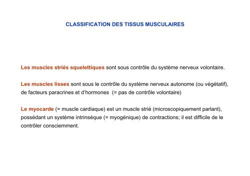 7. Tissus musculaires