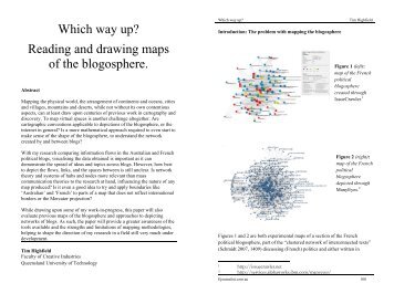 Reading and drawing maps of the blogosphere. - eJournalist