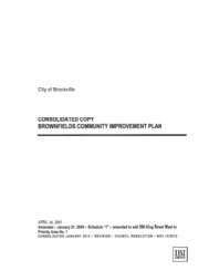 Brownfields Community Improvement Plan - City of Brockville