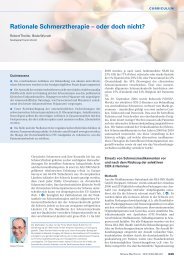 Rationale Schmerztherapie â oder doch nicht? - Swiss Medical Forum