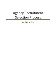 NeoGov Insight â Agency Recruitment and Selection Process