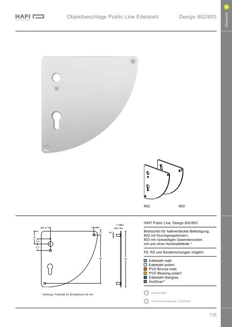 ObjektbeschlÃ¤ge Premium Design Line Ãbersicht Modelle KnÃ¶pfe ...