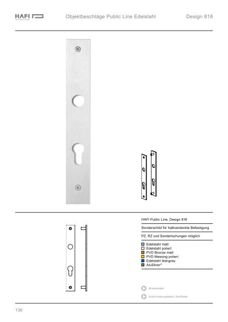 ObjektbeschlÃ¤ge Premium Design Line Ãbersicht Modelle KnÃ¶pfe ...